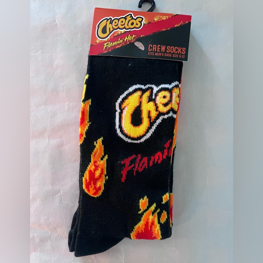 Cheetos Flaming Hot crew socks Men’s / unisex size 6-12